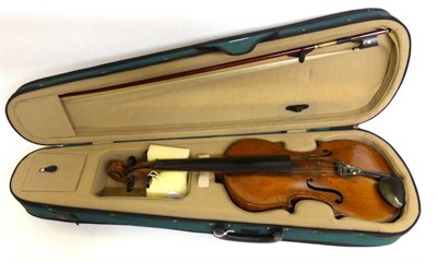 Lot 1088 - A Late 18th Century Tyrolean Violin, no label, with a 359mm one piece back, ebony tuning pegs,...