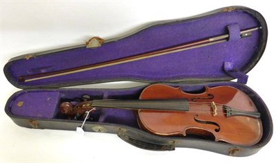 Lot 1090 - A Late 19th/Early 20th Century French Violin, labelled 'A La Ville De Padoue Nicolas Duchene', with