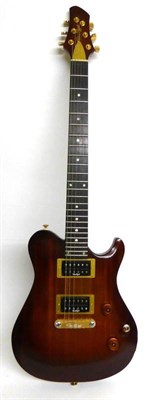 Lot 1092 - A Patrick Eggle 1991 - 2011 Anniversary Custom Thinline Guitar, with mahogany body and neck,...