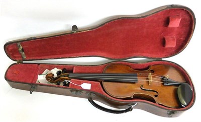 Lot 1097 - An 18th Century French Violin, no label, branded to back 'Francois Perain', with a 358mm one...