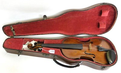 Lot 1098 - An 18th Century French Violin, no label, branded to back 'Francois Perain', with a 358mm one...