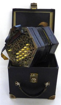 Lot 1112 - A Thirty Key Anglo System 'Salvation Army' Concertina by Ball Beavan & Co., London, with...