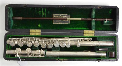 Lot 1118 - A Silver Flute by Rudall Carte & Co Ltd, 28 Berners Street, London, serial number 6615,...