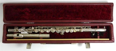 Lot 1119 - A Silver Flute by Rudall Carte & Co. Ltd, 28 Berners Street, London, serial number 8284,...