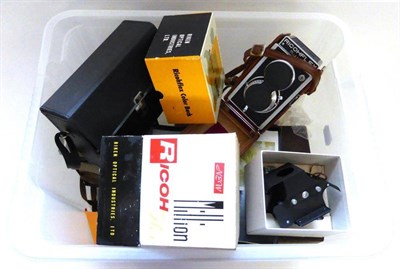 Lot 1152 - Eastman Kodak No.1 Panoram-Kodak Camera, brown, no. 2305  (worn) three other Kodak folding cameras