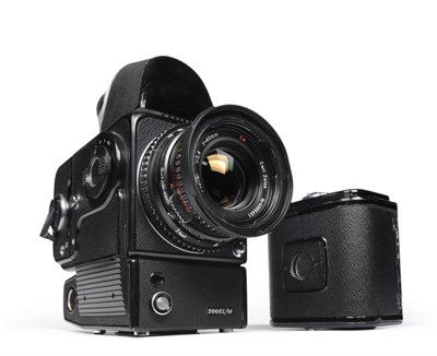 Lot 1155 - Hasselblad 500 EL/M Camera, black, with Carl Zeiss Synchro Compur Planer T* lens f2.8, 80mm...