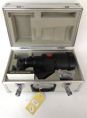 Lot 1161 - Leica Apo-Telyt-R F2-8/280mm Lens No.3351588, with shoulder strap, aluminium case, filter rings and