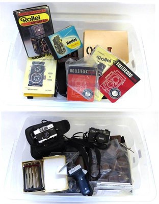 Lot 1194 - Rollei A Collection Of Camera Accessories including numerous filters (mostly in leather cases),...