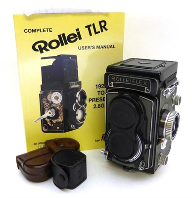 Lot 1210 - Rolleiflex T Camera, black, No. 2147100 with Carl Zeiss Tessar f3.5/7.5cm objective lens No....