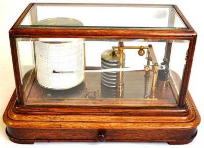 Lot 1001 - An Oak Cased Barograph by R & J Beck Ltd, 68 Cornhill, London, serial number 1155, with an...