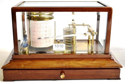 Lot 1010 - A Mahogany Cased Barograph by Yeates & Son Ltd, Dublin, with makers ivorine name plaque, seven...