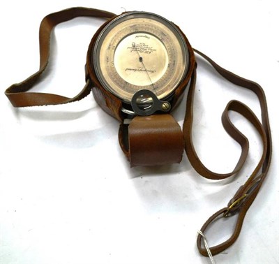 Lot 1013 - A Compensated Surveying Aneroid Barometer by J.H.Steward, London, No.3626, with silvered dial,...