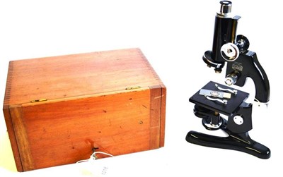 Lot 1018 - A Black Enamelled Monocular Compound 'Model 47' Microscope by Beck, London, serial number...