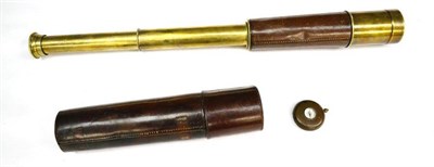 Lot 1022 - A 2inch Brass 3-Draw Telescope by Broadhurst Clarkson & Co., 63 Farringdon Road, London, with...