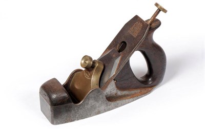 Lot 1044 - A Norris 8 1/2 Inch Adjustable Steel Smoothing Plane, with rosewood infill and handle, brass...