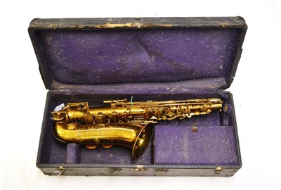 Lot 1093 - A Brass Alto Saxophone 'Comptoir General' by Kandowski, Paris, cased