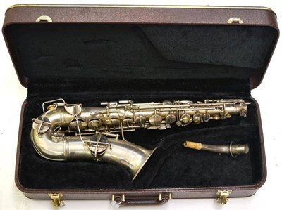 Lot 1118 - A Silver Plated 'York of Michigan' Alto Saxophone, serial number 92600, in a fitted case