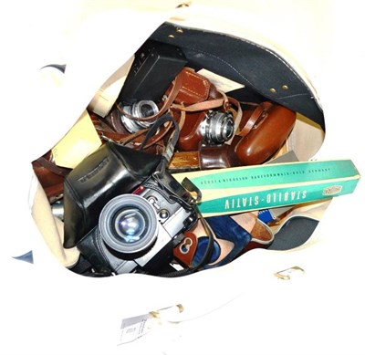 Lot 1137 - A Collection of Cameras and Accessories, including a Contax RTS TLR camera with Tamron SP...