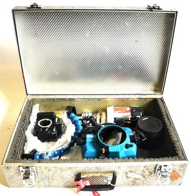 Lot 1167 - A Subal Professional Underwater Camera Outfit, with flash and manual, in an aluminium case