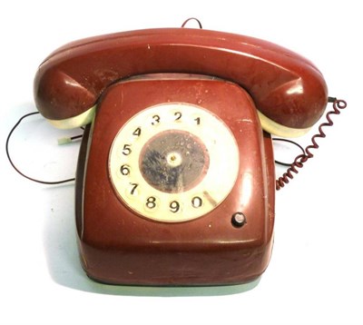 Lot 1003 - A Collection of Vintage Telephones, including a brown plastic jumbo telephone, a novelty...