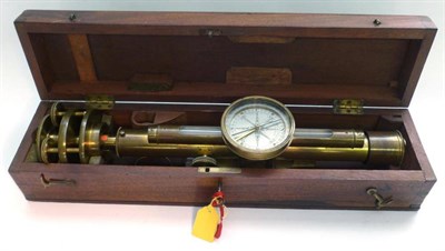 Lot 1019 - A 19th Century Lacquered Brass Surveyors Level by Troughton & Simms, London, inset with...