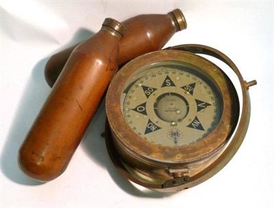 Lot 1028 - A Ships Brass Sestrel Dead-Beat Compass by Barking & London, type No.90327, serial number...