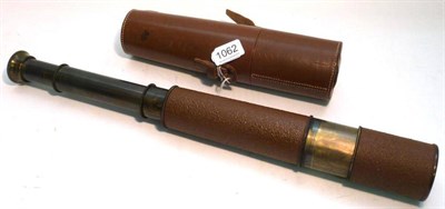 Lot 1062 - A 2-Inch Brass 3-Draw Military Spotters Scope, inscribed 'Tele.Sct.Regts Mk2, H.C.R & Son Ltd...