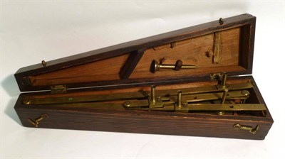 Lot 1095 - A 19th Century Brass Pantograph, with ivory castors, stand, hand written label dated 1888,...