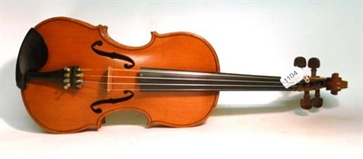 Lot 1104 - A 20th Century English Violin, labelled 'Copy of Joseph Guarnerius Made by Walter Fielden,...