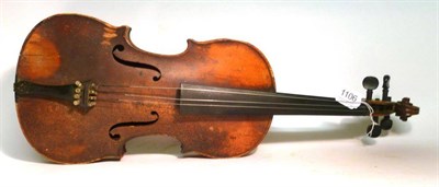 Lot 1106 - A 19th Century German Concert Violin, labelled 'Antonius Stradivarius ..', with a 360mm two...