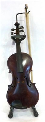 Lot 1107 - A 19th Century English Violin, labelled 'J J Gilbert New Romney Kent 1886 No.46', with a 355mm...