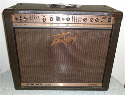 Lot 1112 - A Peavey ";Ecoustic"; 112 Acoustic Amplifier, with twin channel inputs for guitar and...