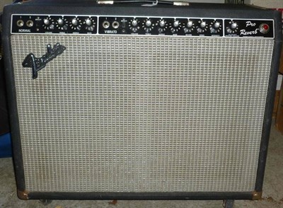 Lot 1114 - A Fender Blackface Pro Reverb Guitar Amplifier, with normal and vibrato channels, bright switch...