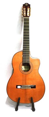 Lot 1118 - An Admira Elena E Electro-Acoustic Classical Guitar, with mahogany neck, ebony fingerboard,...