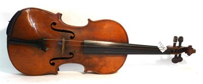 Lot 1124 - A 19th Century German Violin, labelled 'Copy of Antonius Stradivarius, Made in Germany', with a...