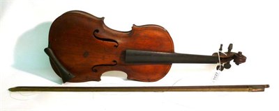 Lot 1127 - A 20th Century English Violin, labelled 'Made by Albert Edward Bower Bolton 1913', with a 355mm two