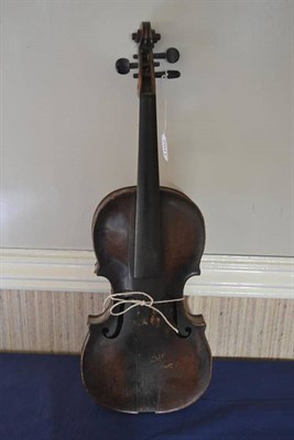 Lot 1162 - An Early 19th Century German Violin, labelled 'Nickolas ... Amarti Cremonensis 1701', with...