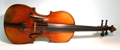 Lot 1166 - A 19th Century French Violin, no label, with a 356mm two piece birds eye maple back, ebony...