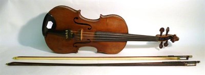 Lot 1169 - A 19th Century French Violin, labelled 'Michel Angole Bergonzi Figlio di Carlo fece in Cremona anno