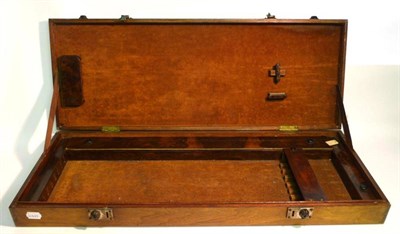 Lot 1178 - A 19th Century Walnut Bow and String Case, fitted to house eight bows, with two lidded compartments