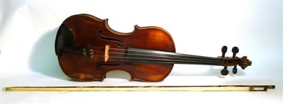 Lot 1187 - A Fine 19th Century French Violin, labelled with a decorative printed label 'Aldric Luthier Rue...