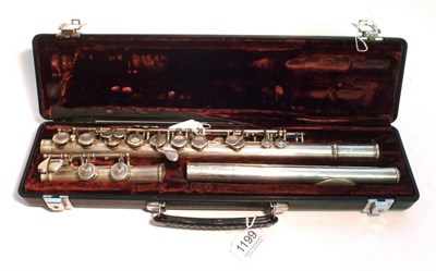 Lot 1199 - A Silver Plated Flute by Rudall Carte & Co.,23 Berners Street, London, 1867 patent, serial...