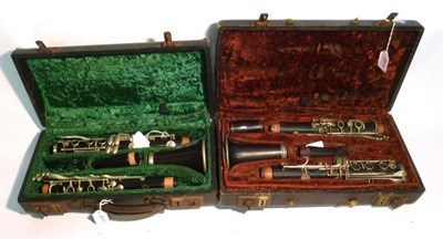 Lot 1200 - Four Cased Clarinets, comprising a Blackwood system, two Boehm system and a Lachapelle