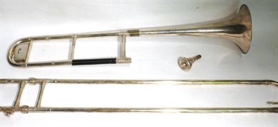 Lot 1202 - A Silver Plated 'Perfecta Model Class A' Trombone by Boosey & Co., London, serial number...