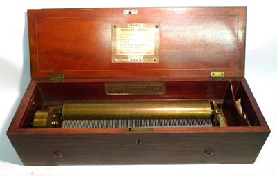 Lot 1209 - A 19th Century Nicole Frere Swiss Cylinder Key Wind Musical Box, serial number 30209, with...