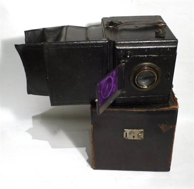 Lot 1233 - Two Cameras - Morley's Universal mahogany tailboard camera (body only) and a Butcher Popular...