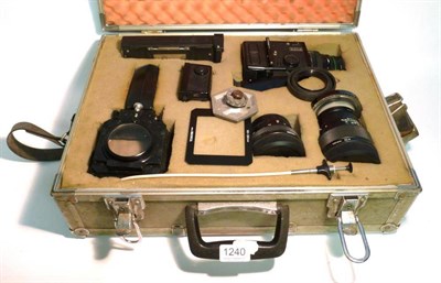 Lot 1240 - A Zenza Bronica ETRS Cameras Outfit, with Zenzanon f2.8/75mm lens, Zenzanon f2.8/50mm lens,...