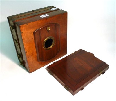 Lot 1255 - A Mahogany Tailboard Plate Camera Body, with black bellows, one plate holder, no lens, cased