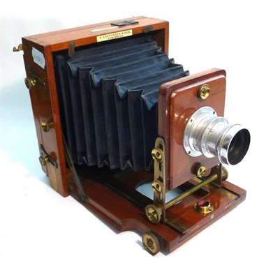 Lot 1259 - A 19th Century Mahogany and Brass '1891 Instantograph' Folding Field Camera by J. Lancaster &...