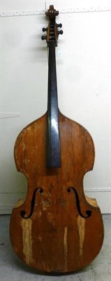 Lot 1133A - A 19th Century German Double Bass of the Lowendal School, partially restored, with a 113cm two...